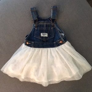 Baby Girl OshKosh B'gosh Denim Glitter Jumper- 9m